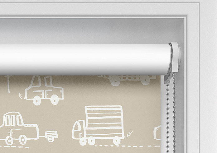Cars and Lorries, Ivory Cream - Twist&Fit Roller Blind - Image 11